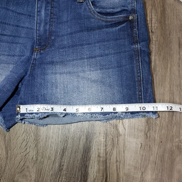Kut from the Kloth Women's 32 (4) Denim Jean Shorts Raw Hem High Rise Medium - Picture 6 of 11